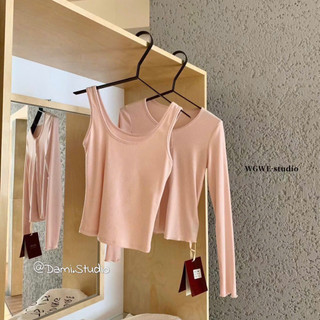 SET 2 Chi Tiết Len Khoác Cadigang Kèm Áo Ba Lỗ  Len Mềm Basic Trẻ Trung Tone Pastel WG.WE ( Ảnh thật) |Dami.Studio