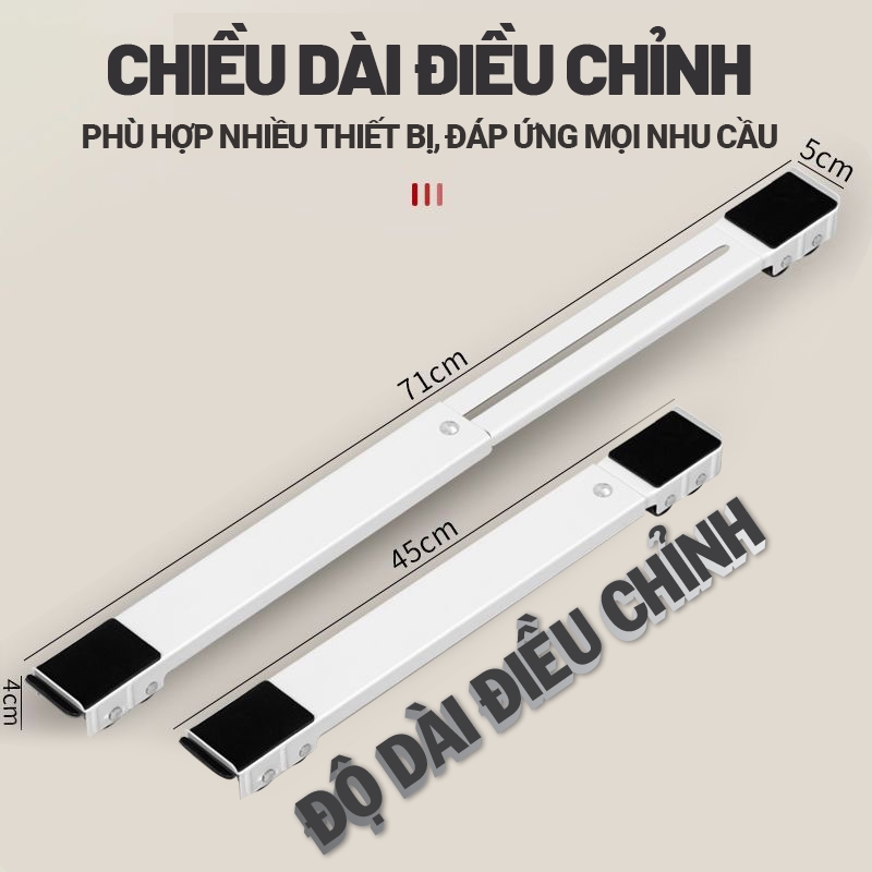 Kaleis Giá Đỡ Tủ Lạnh Đa Năng Có Bánh Xe – Thanh Trượt Di Chuyển Đồ Nặng, Điều Chỉnh Kích Thước