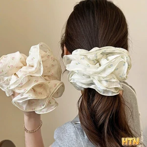 Scrunchies dây buộc tóc mẫu hoa nhỏ dễ thương dành cho bạn nữ