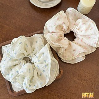 [Handmade] Scrunchies dây buộc tóc mẫu hoa nhỏ dễ thương dành cho bạn nữ