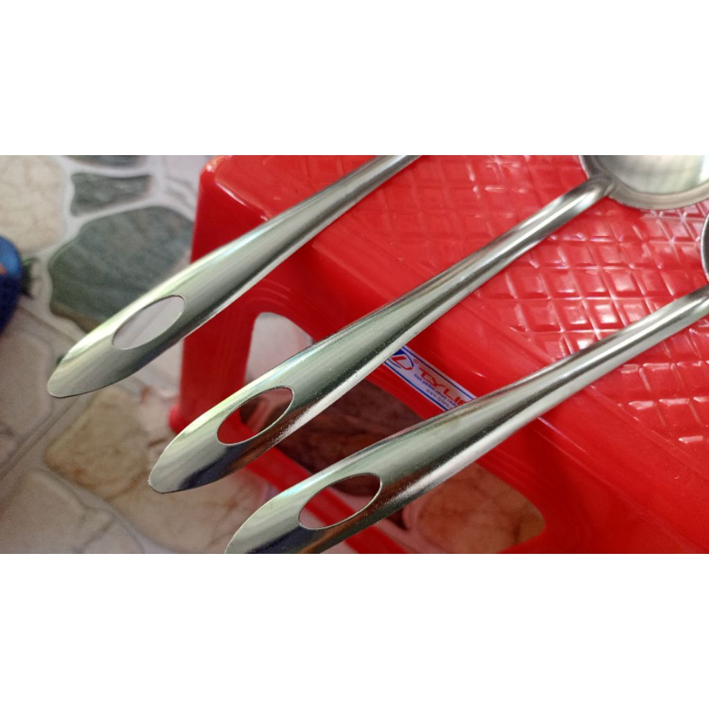Combo 3 Vá Lẩu Inox Số 7 30cm, Vá Múc Canh, Múc Lẩu Inox Dày