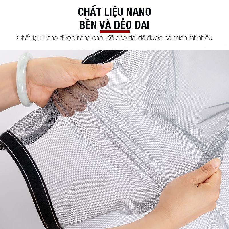 Kaleis Lưới Chống Muỗi Tự Dính Có Tặng Băng Dính, Dễ Dùng, Dán Cửa Nhanh Gọn