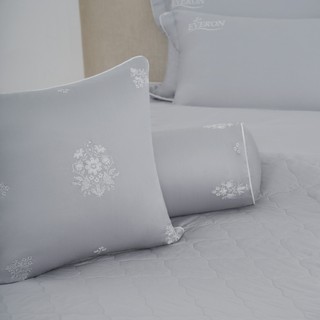 Vỏ Gối Everon EST25042 Hoa Thêu Xám Vỏ Áo Gối Mềm Mại, Thoáng Khí, Kháng Khuẩn Vỏ Gối Everon Chính Hãng Sang Trọng