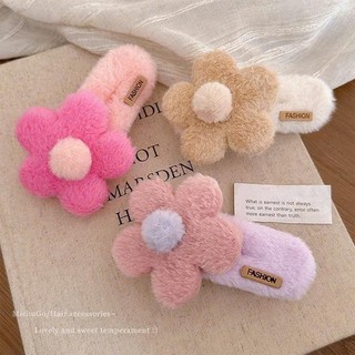 Kẹp Tóc Bông Hoa Mềm Mại Dễ Thương Màu Sắc Pastel Kẹo Ngọt Cho Bạn Gái