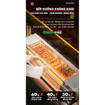 Bếp Nướng Gas Hồng Ngoại Không Khói GREENFIRE chiều dài 70 80 120 150 180 cm Nướng Thịt Xiên, Bún Chả, Hàu, Hải sản — ảnh 4