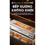 Bếp Nướng Gas Hồng Ngoại Không Khói GREENFIRE chiều dài 70 80 120 150 180 cm Nướng Thịt Xiên, Bún Chả, Hàu, Hải sản — ảnh 2