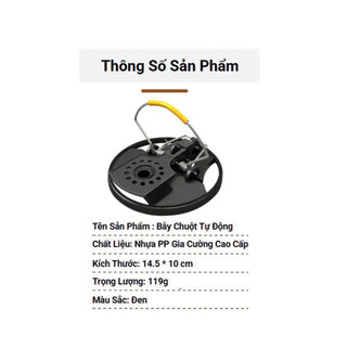 Bẫy Chuột Kẹp, Bẫy Chuột Kẹp Thông Minh Dùng Bắt Chuột Siêu Nhạy, Dễ Dùng, Tái Sử Dụng Nhiều Lần