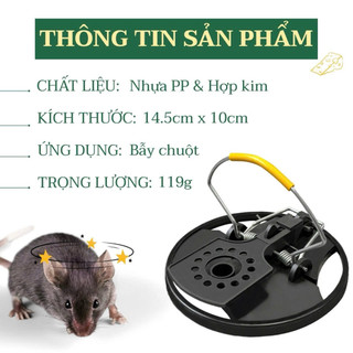 Bẫy Chuột Kẹp, Bẫy Chuột Kẹp Thông Minh Dùng Bắt Chuột Siêu Nhạy, Dễ Dùng, Tái Sử Dụng Nhiều Lần