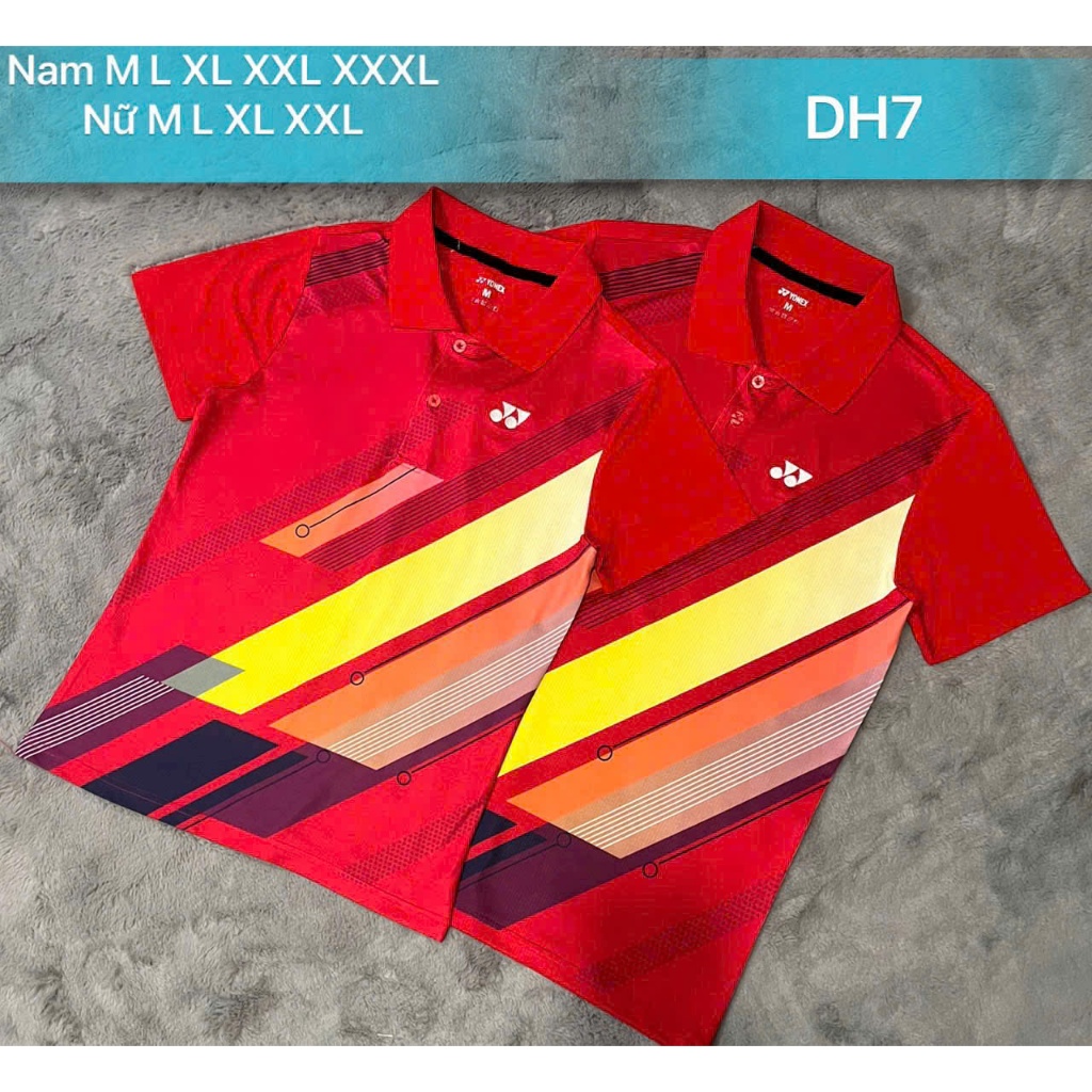 Áo cầu lông nam nữ cổ trụ