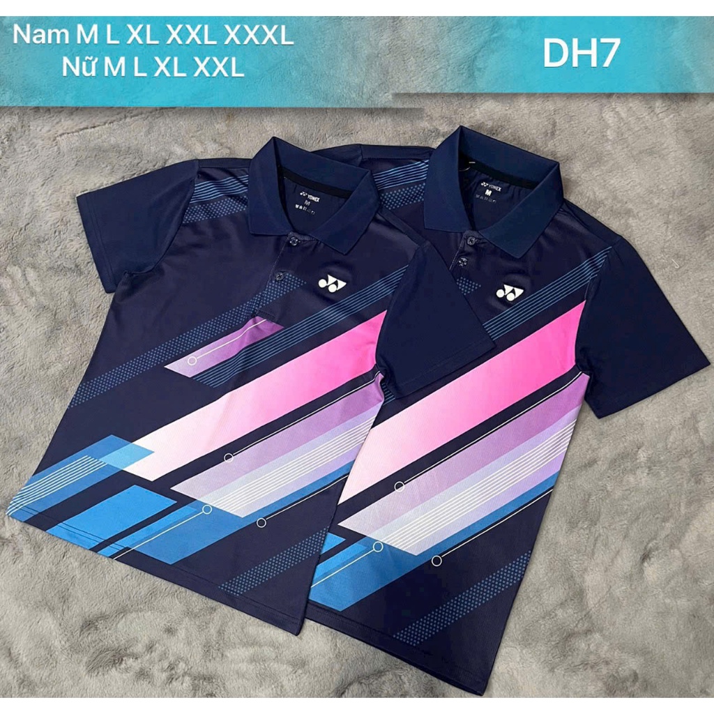 Áo cầu lông nam nữ cổ trụ