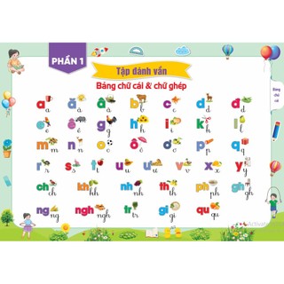 Sách -Tập đánh vần Tiếng Việt Bí quyết giúp con đọc Tiếng Việt thông thạo 124 trang Hành Trang Giúp Bé Tự Tin Vào Lớp 1