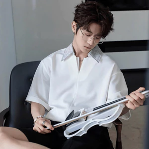 Áo Polo Nam Cao Câp Orven Form Rộng Phối Màu Xám Cotton Lạnh Cao Cấp, Thoáng Mát, Ít Nhăn - SHINGHAI
