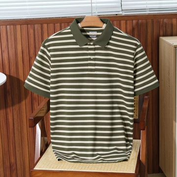 Áo Thun Polo Nam Heritage Stripe Kẻ Sọc, Vải Cotton Cao Cấp, Thoáng Mát,Trẻ Trung, Thanh Lịch, Chuẩn Form - MANNER