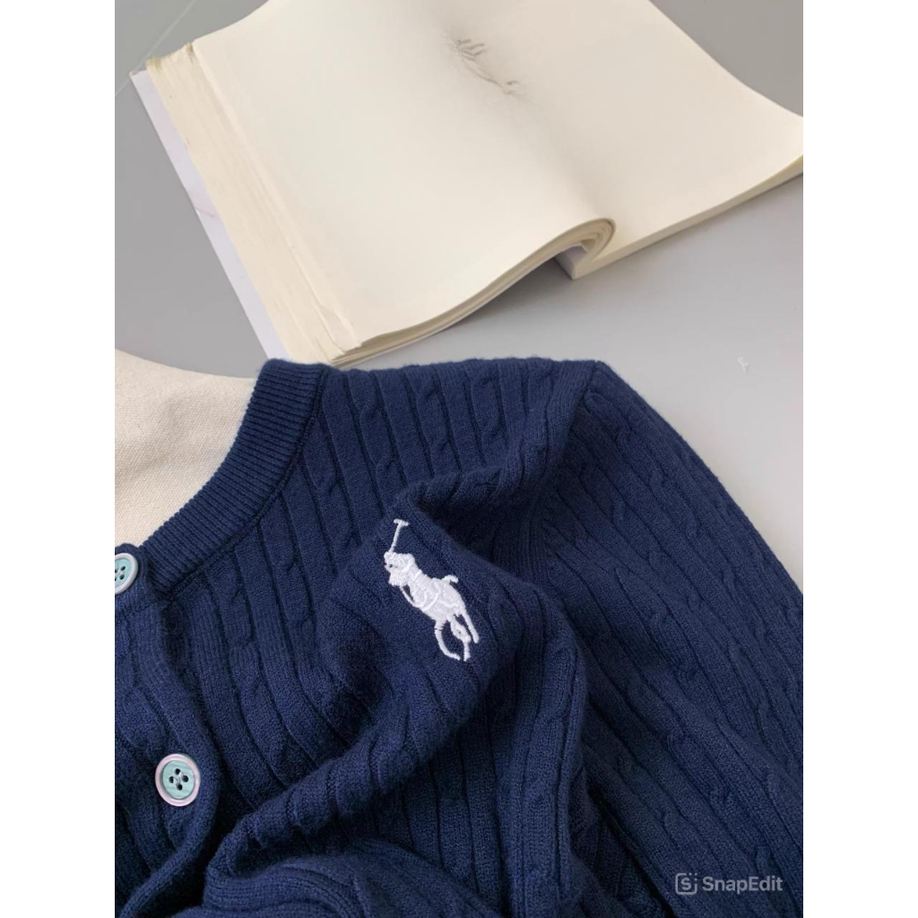 Áo Cardigan len thừng thêu ngựa dài tay nhiều màu Áo khoác mỏng thu đông basic thanh lịch đi học làm đi chơi T1412G
