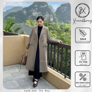 Áo mangto dạ cá tay vân chéo (113cm) - Xuananhthomay
