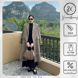Áo mangto dạ cá tay vân chéo (113cm) - Xuananhthomay