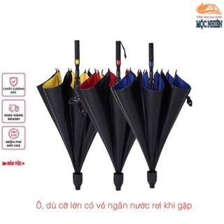 Ô dù cỡ lớn che nắng mưa 16 nan, có lớp vỏ nhựa ngăn rơi nước khi gập