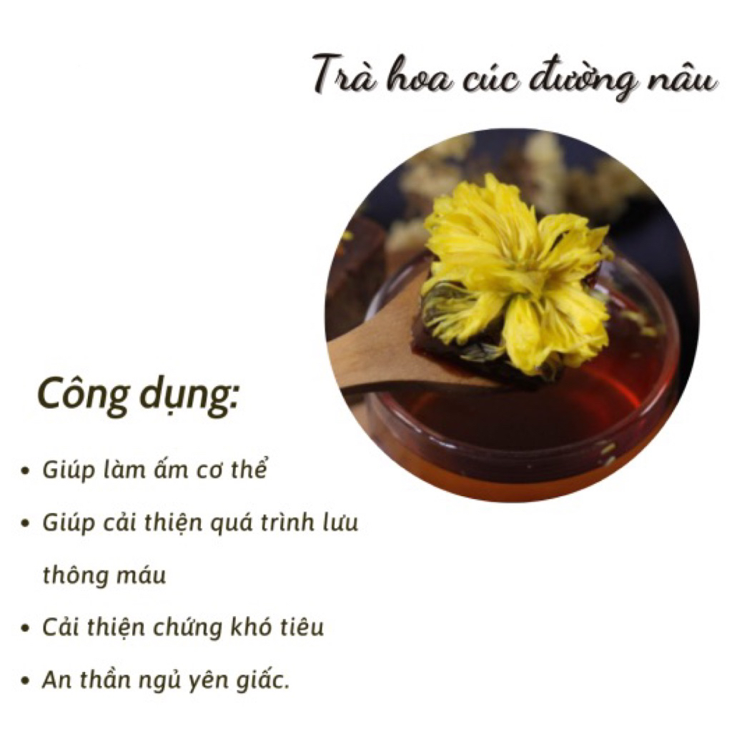 Trà Hoa Cúc Đường Nâu Làm Ấm Cơ Thể, Cải Thiện Giấc Ngủ