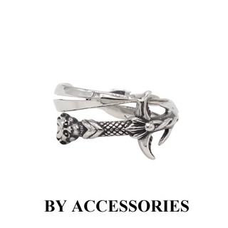 Nhẫn nam unisex titan tạo hình thanh kiếm quấn vòng cá tính không gỉ MR2505 BY ACCESSORIES