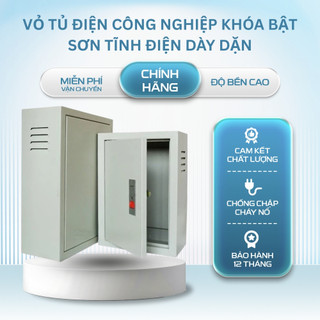 Vỏ Tủ Điện Công Nghiệp Khóa Bật Sơn Tĩnh Điện Dày Dặn, Tủ Điện Nổi Khóa Bật Sơn Tĩnh Điện Chống Gỉ