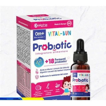 Vital - Bun Probiotic (10ml) Men Vi Sinh 18 Chủng Dạng Nhỏ Giọt Cho Bé - Hỗ Trợ Bé Tiêu Hóa Tốt