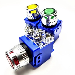 Nút Nhấn Nhả Không Đèn Yongsung YSAP12-11 Phi 25 Ba Màu Xanh Vàng Đỏ (Hàn Quốc)