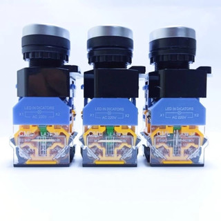 Nút Nhấn Nhả, Nút Nhấn Tự Giữ Có Đèn  CML D22 Phi 22 Xanh Đỏ Vàng LA-39 11D