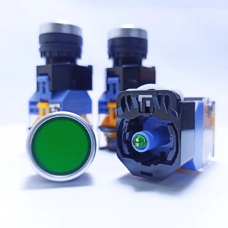 Nút Nhấn Nhả, Nút Nhấn Tự Giữ Có Đèn  CML D22 Phi 22 Xanh Đỏ Vàng LA-39 11D