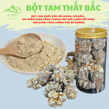 Bột tam thất bắc đặc 100% tam chất tự nhiên mịn, vị thơm đặc trưng của vùng Hà Giang - Sẵn hàng