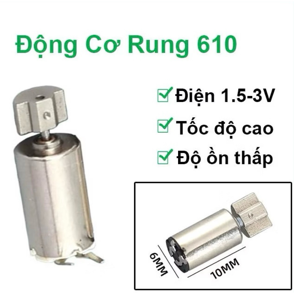 Combo 10 Mô tơ rung 610 siêu mini ứng dụng : rung điện thoại,máy ...
