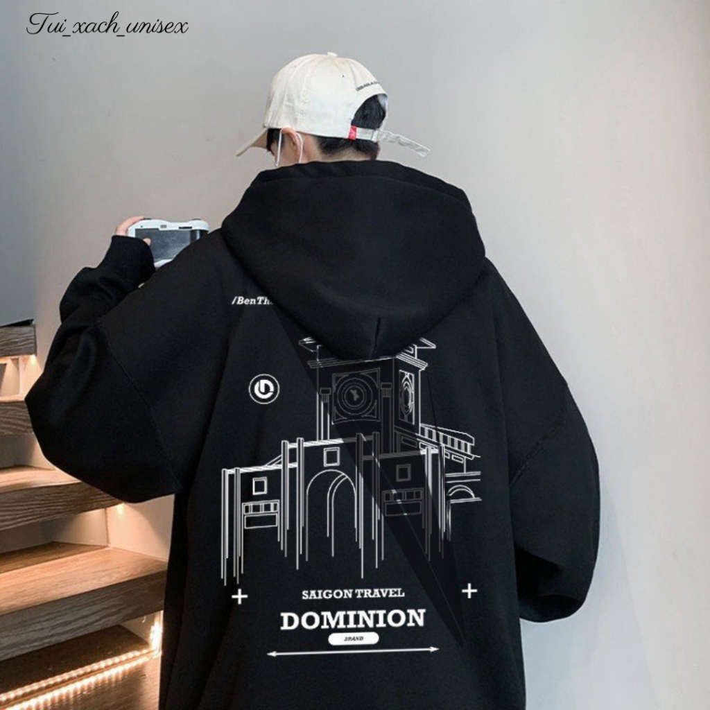 Áo hoodie nam nữ unisex cặp đôi Bến Thành nỉ bông form rộng có mũ ulzzang hàn quốc cute chống nắng k1