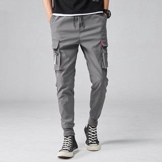 Quần Dài Nam Ống bó ⚡️Mới⚡️ QUẦN KAKI JOGGER TÚI HỘP PHỐI PHẢN QUANG ( kem ảnh video) K1