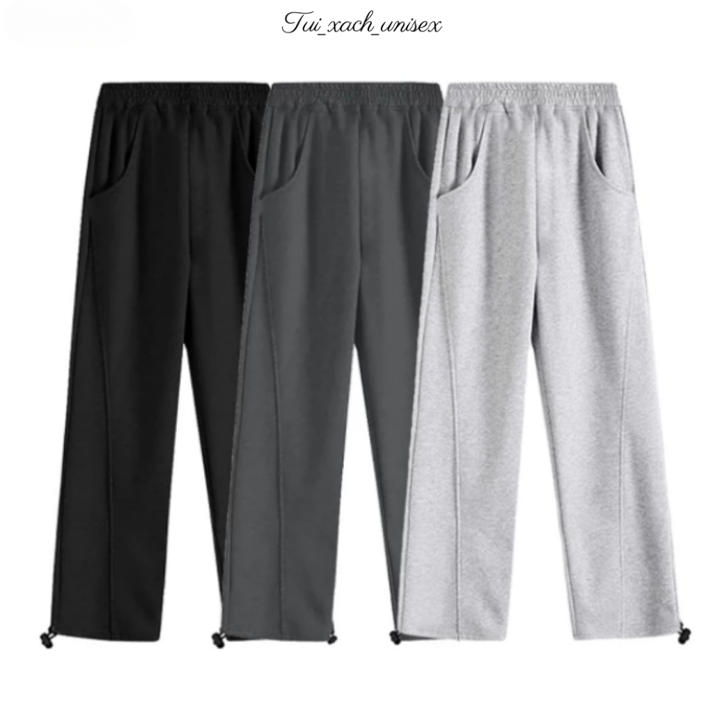 40-70Kg Quần Nam Nữ trơn rút chân thời trang Bigsize thời trang Unisex Jogger thu đông K1