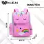 Balo pouny cho bé học cấp 1 nhiều ngăn combo 3 cái M.E.N size đại 41cm [GIÁ SỈ]