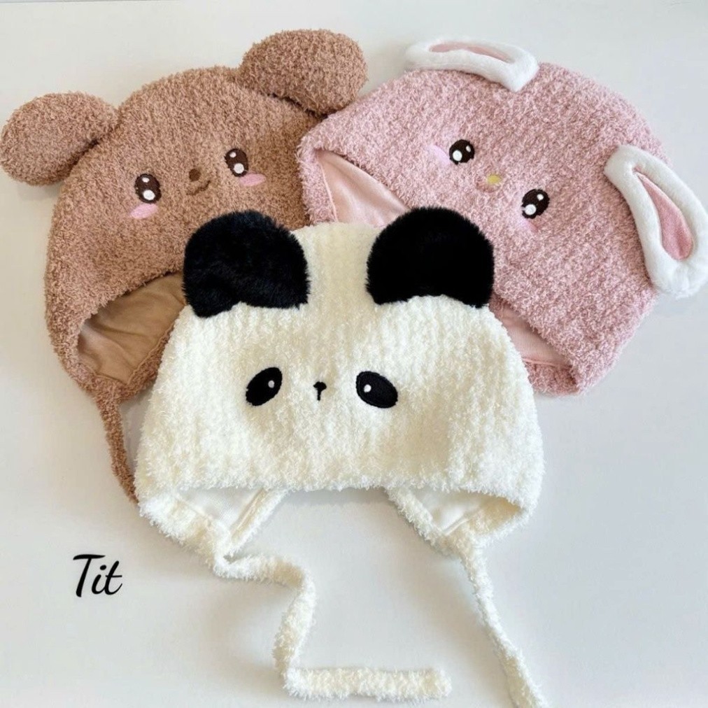 Mũ Len bông Dễ Thương Cho Bé Sơ Sinh 6-24 THÁNG TUỔI, Đáng Yêu siêu dễ thương