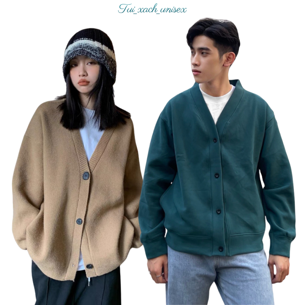 Áo khoác kaki nhung tâm nữ phối khóa có mũ from rộng thời trang thu đông HÀN QUỐC CARDIGAN L1