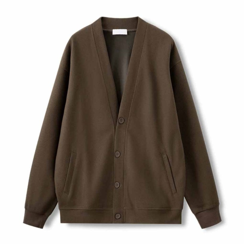 Áo khoác kaki nhung tâm nữ phối khóa có mũ from rộng thời trang thu đông HÀN QUỐC CARDIGAN L1