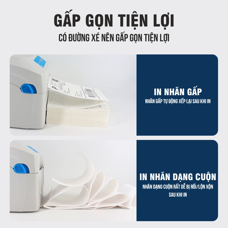 Giấy In Nhiệt Tự Dính A6 100x150mm – 500 Tờ Dạng Tập, In Bill Tem Vận Đơn Cho Máy In Nhiệt Tốc Độ Cao