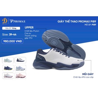 Giày Pickleball Promax PI89,Đế ngoài cao su kết hợp TPU bám sân hiệu quả