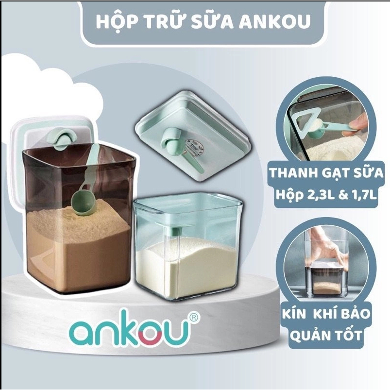 Hộp trữ sữa cao cấp Ankou có hít kín tuyệt đối chống ẩm mốc Hộp đựng sữa Ankou chính hãng