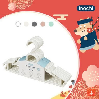Bộ 10 móc áo Inochi Hara 180 vuông – móc treo đầm, cà vạt, đồ nhỏ, chống trượt, chống xô quần áo