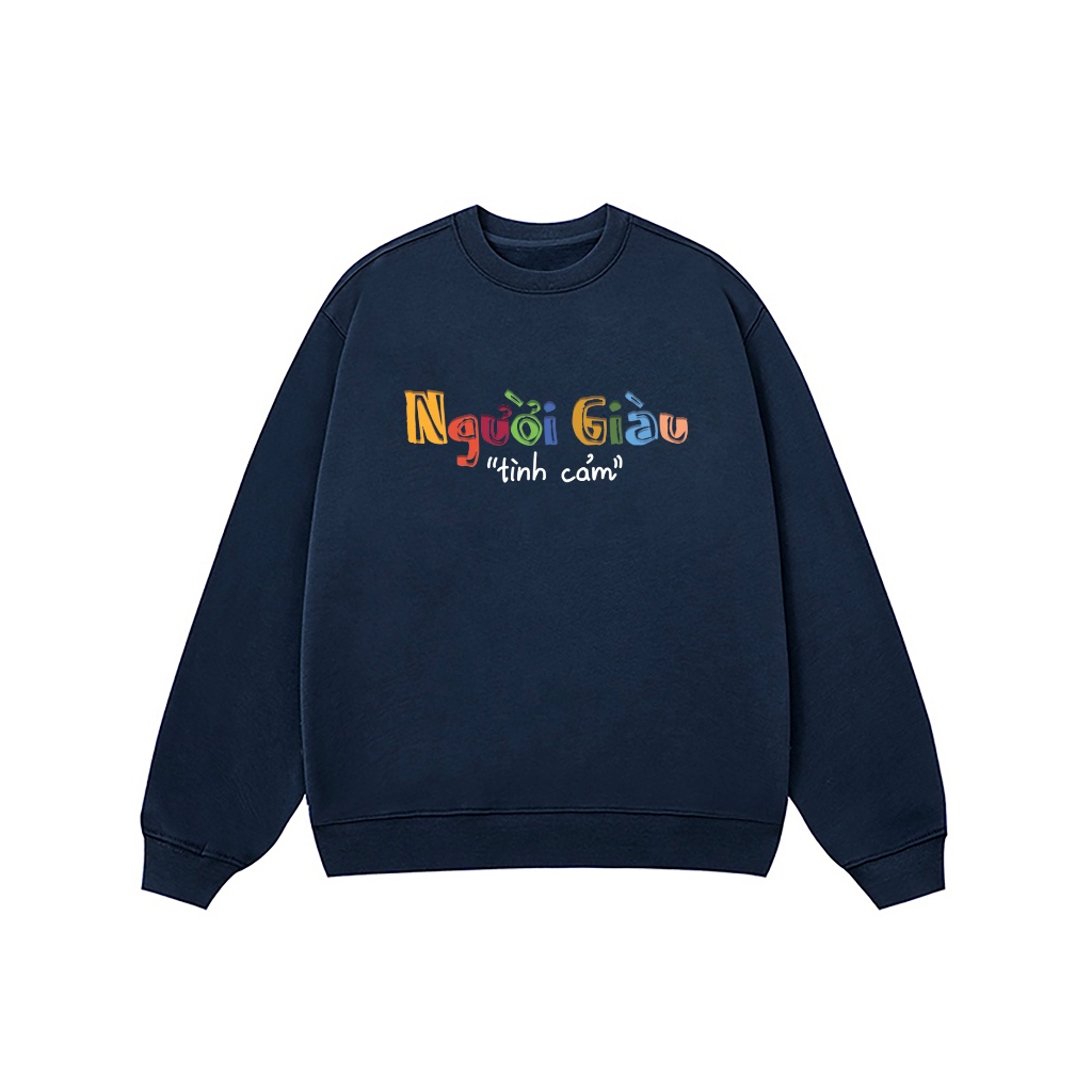 Áo Vớ Vẩn Vui Tươi REDLABEL Áo Sweater NGƯỜI GIÀU TÌNH CẢM Áo Sweatshirt Nỉ Oversize Nam Nữ SWT36