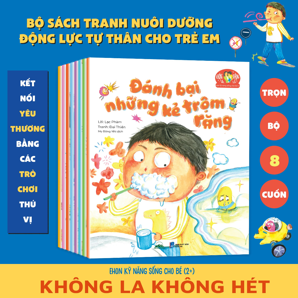 Sách - Combo 8 Cuốn Ehon Kỹ Năng Sống Cho Bé (2+) - Không La Không Hét - NXB Dân Trí