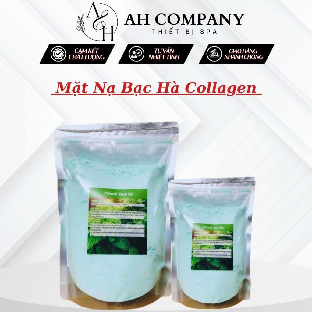 Mặt Nạ Bạc Hà, Mặt Nạ Collagen, Mask Dẻo Chiết Xuất Bạc Hà Giúp Da Sạch Mụn, Thu Nhỏ Lỗ Chân Lông, Gói 1000g