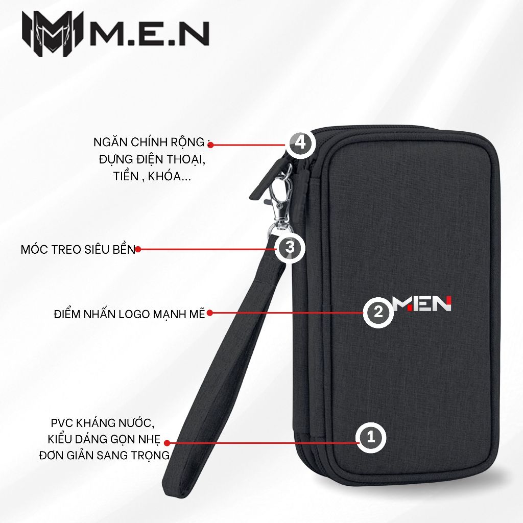Túi ví đựng phụ kiện cao cấp pin dự phòng dây sạt chống thấm BUBM H991 M.E.N