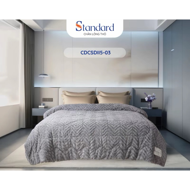 Chăn Lông Thỏ VIKOSAN Standard CHÍNH HÃNG 200x230cm 5kg - Hàng Công Ty VIKOSAN Mềm Mịn, Ấm Áp HANNA BEDDING