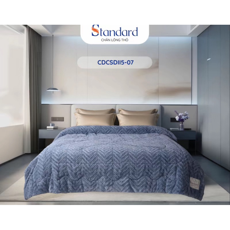 Chăn Lông Thỏ VIKOSAN Standard CHÍNH HÃNG 200x230cm 5kg - Hàng Công Ty VIKOSAN Mềm Mịn, Ấm Áp HANNA BEDDING