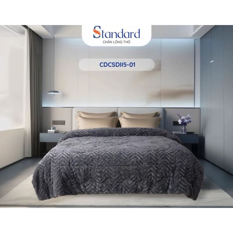 Chăn Lông Thỏ VIKOSAN Standard CHÍNH HÃNG 200x230cm 5kg - Hàng Công Ty VIKOSAN Mềm Mịn, Ấm Áp HANNA BEDDING