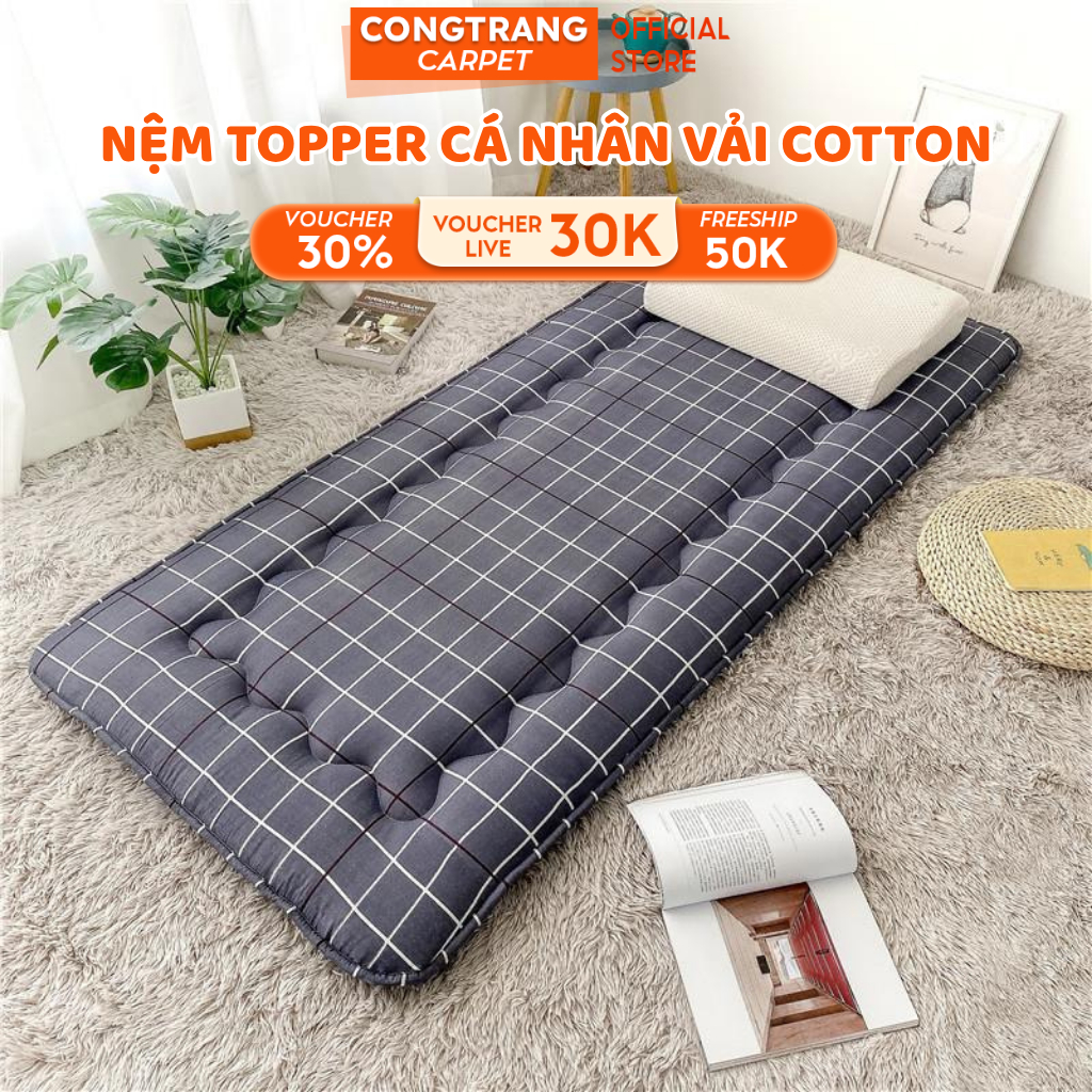Topper nệm bông xuất Nhật HOMIES cao cấp, Đệm Topper ngủ trưa văn phòng ...