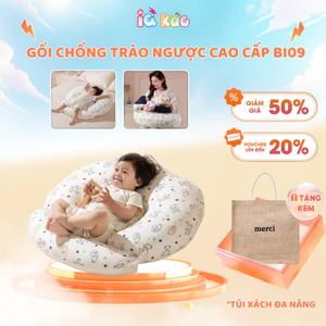 Đệm Gối Chống Trào Ngược BI09 IQKAO Đa Năng Giúp Mẹ Cho Bé Bú, Chống Nôn Trớ, Gối Nằm Cho Bé
